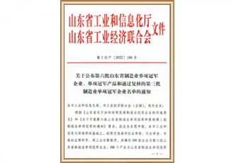 山東省制造業單項冠軍企業